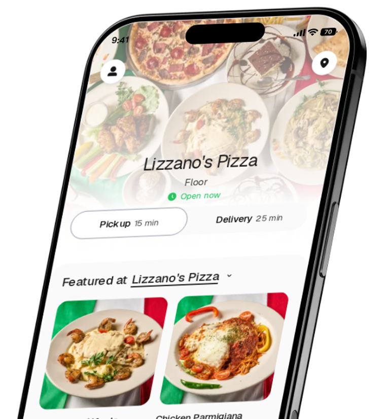 Lizzano's Pizza app preview